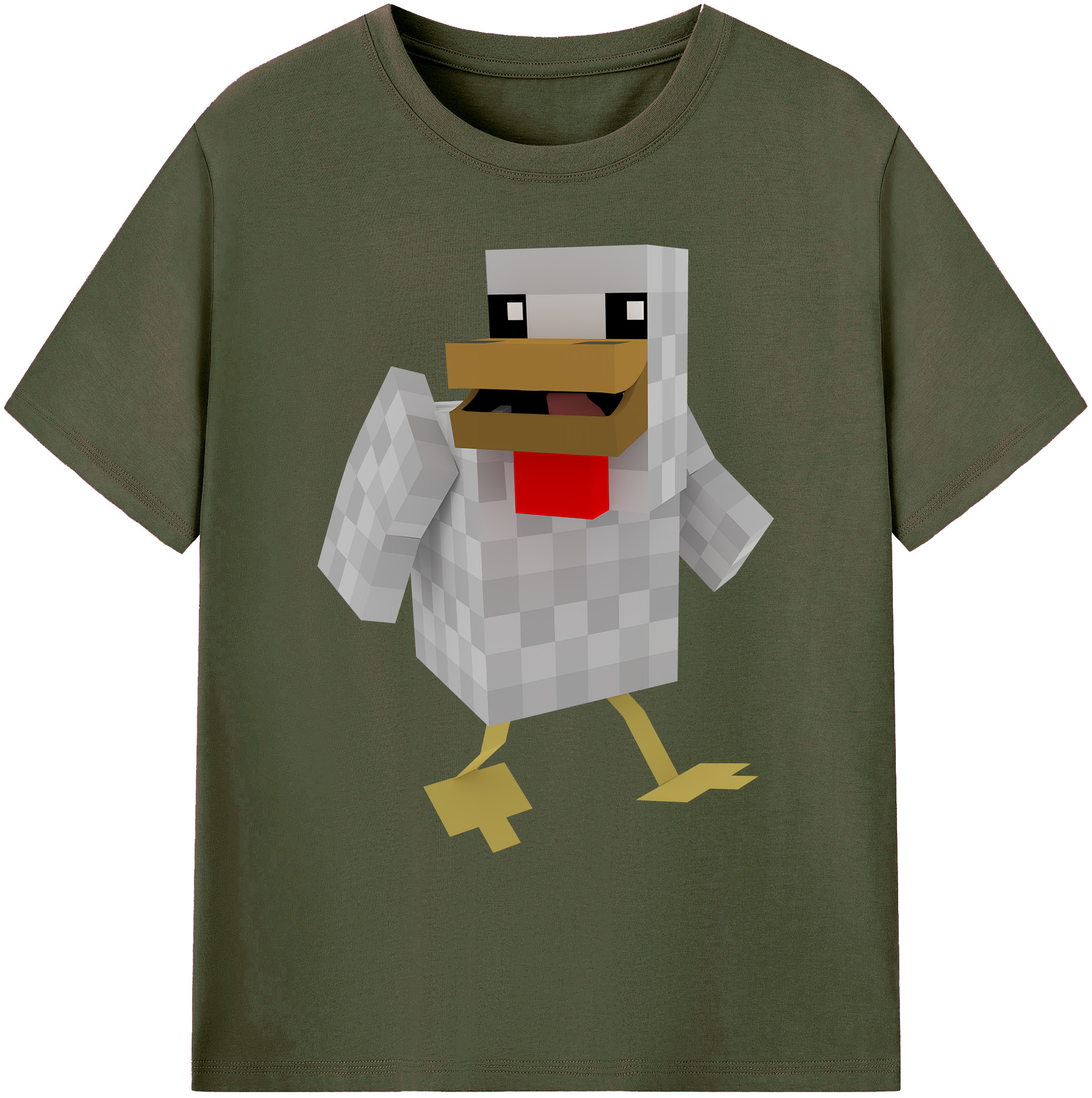 （画像用） マインクラフト ブロックの世界 Minecraft MC Block world 綿100％ メンズ半袖Tシャツ｜肌触りやわらか＆通気性